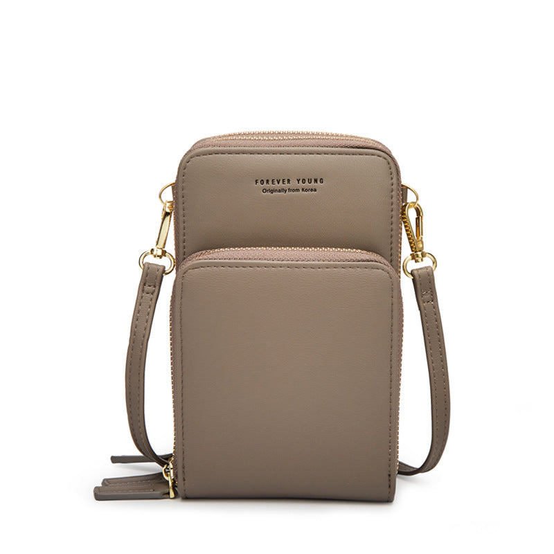 Korean style olid color multi-function mobile phone bag