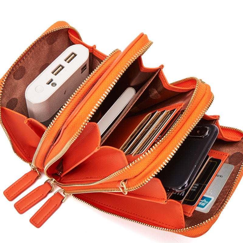 Korean style olid color multi-function mobile phone bag