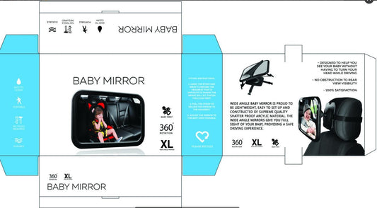 Adjustable Wide Car Rear Seat View Mirror