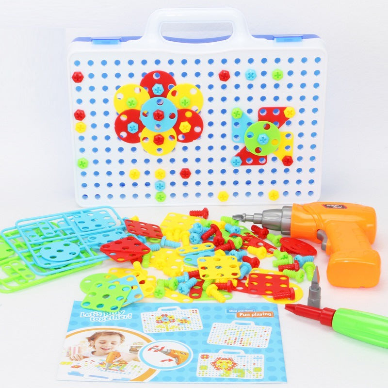 Electric drill screw building block (Toys)