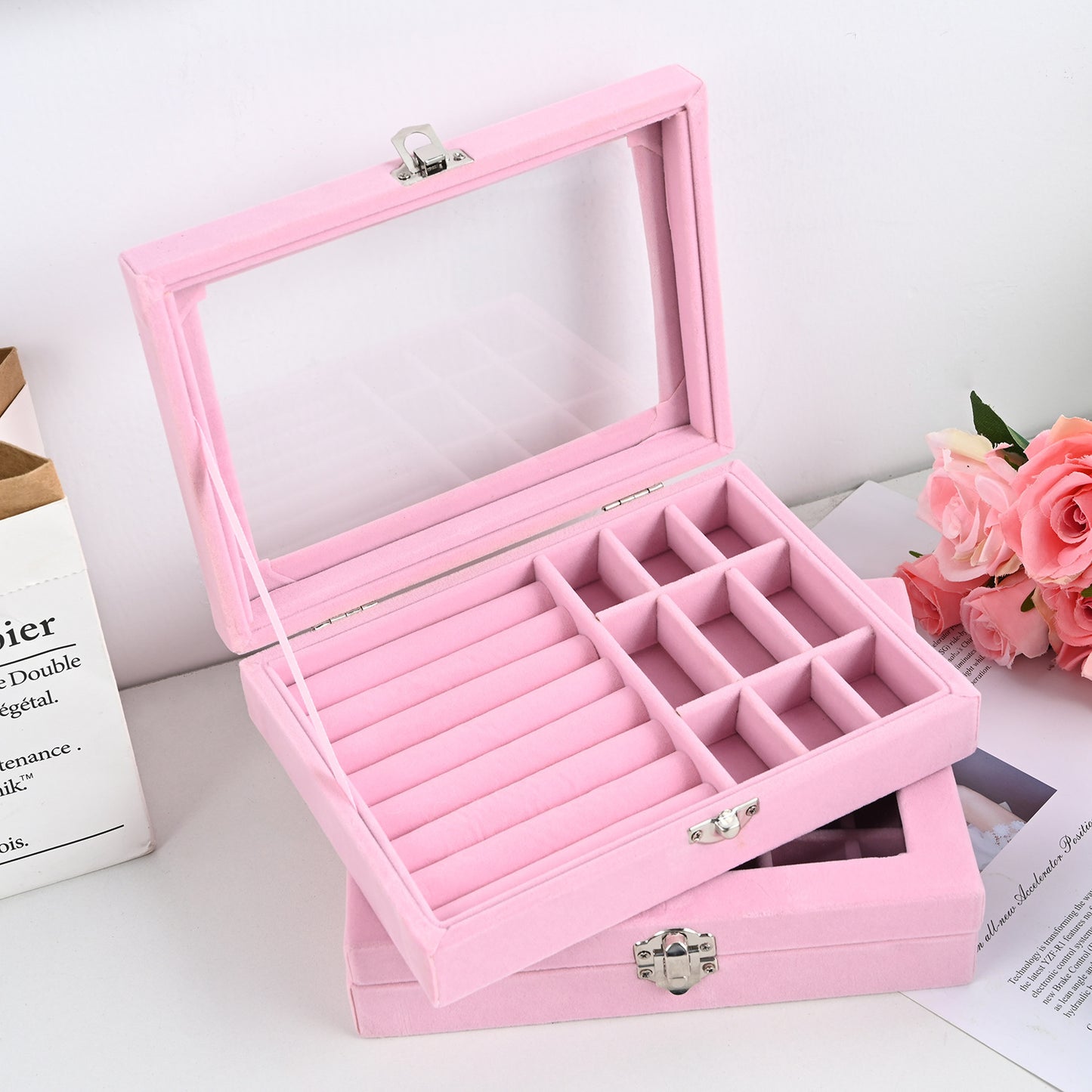 Elegant Travel Jewelry Box (Zipper)