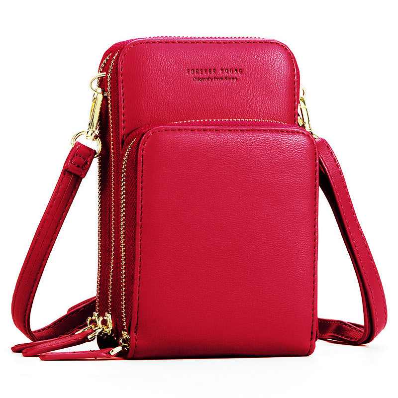 Korean style olid color multi-function mobile phone bag