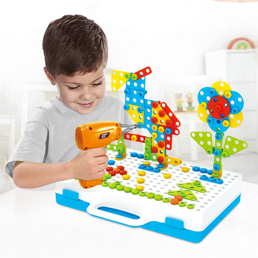 Electric drill screw building block (Toys)