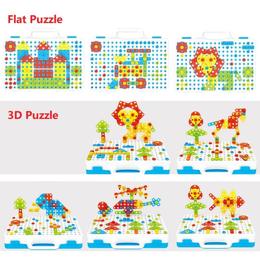 Electric drill screw building block (Toys)