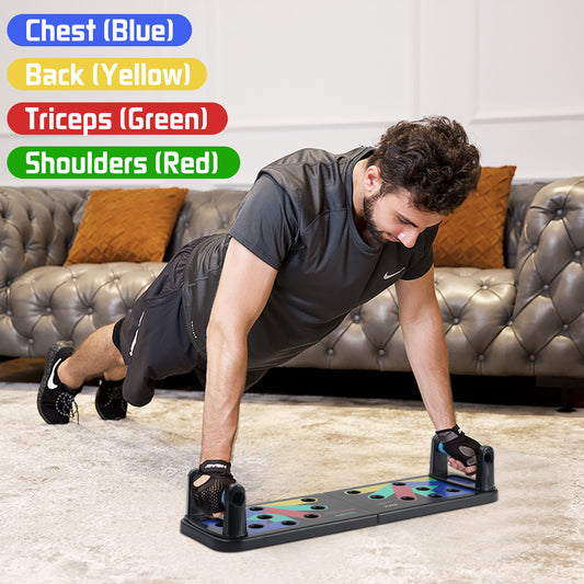 Foldable multi-functional push-up board