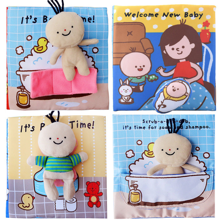 Early childhood education baby cloth book (Bath / Toilet / Home Alone)