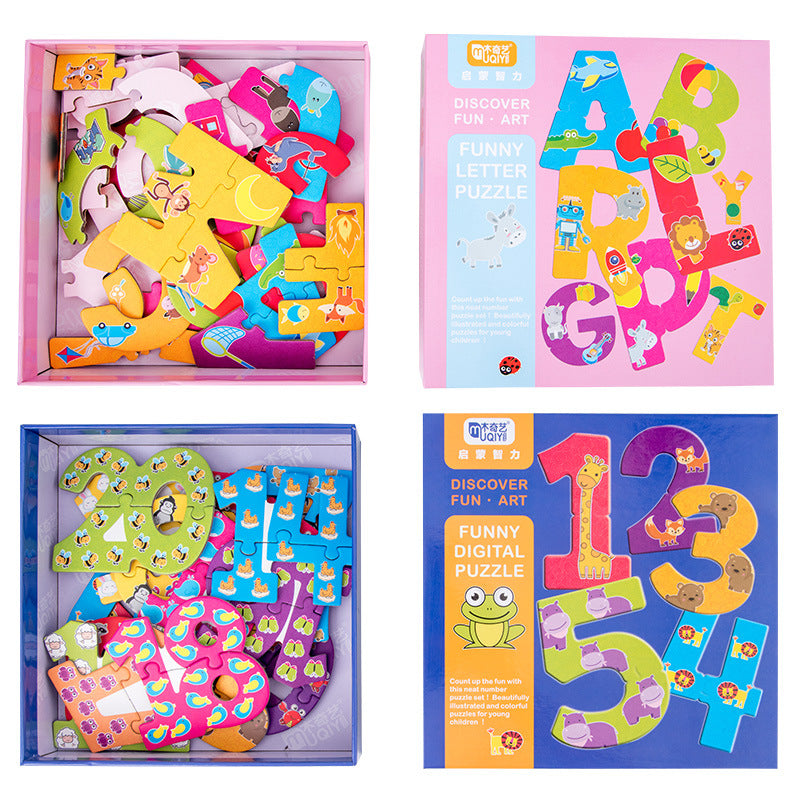 Numbers and Letters cognitive card puzzle