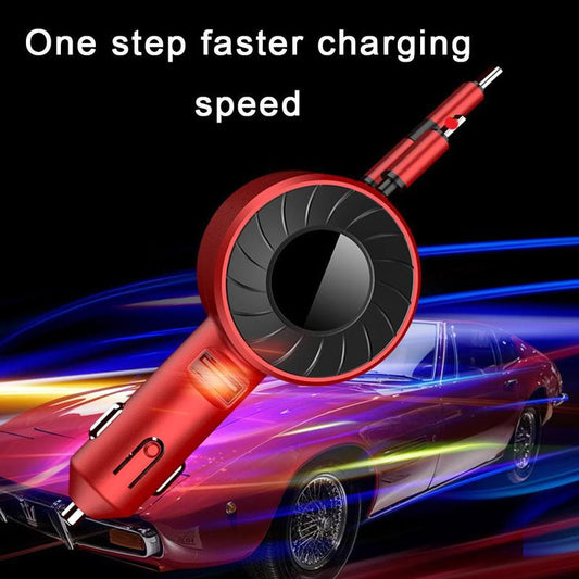 (Car) Three-in-One Data Cable Fast Charger