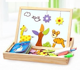 3D magnetic puzzle + drawing board