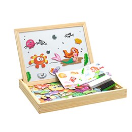 3D magnetic puzzle + drawing board