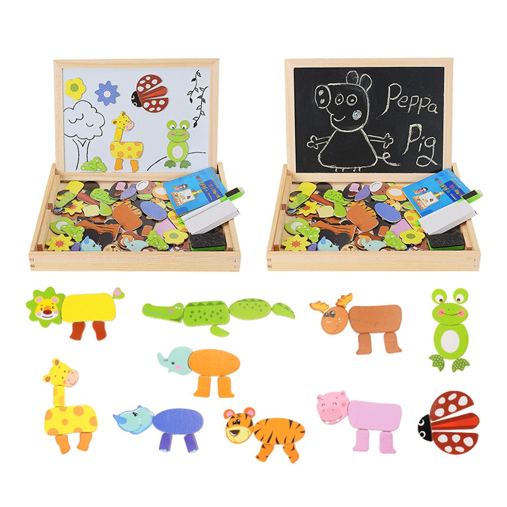 3D magnetic puzzle + drawing board