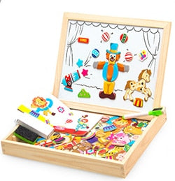 3D magnetic puzzle + drawing board